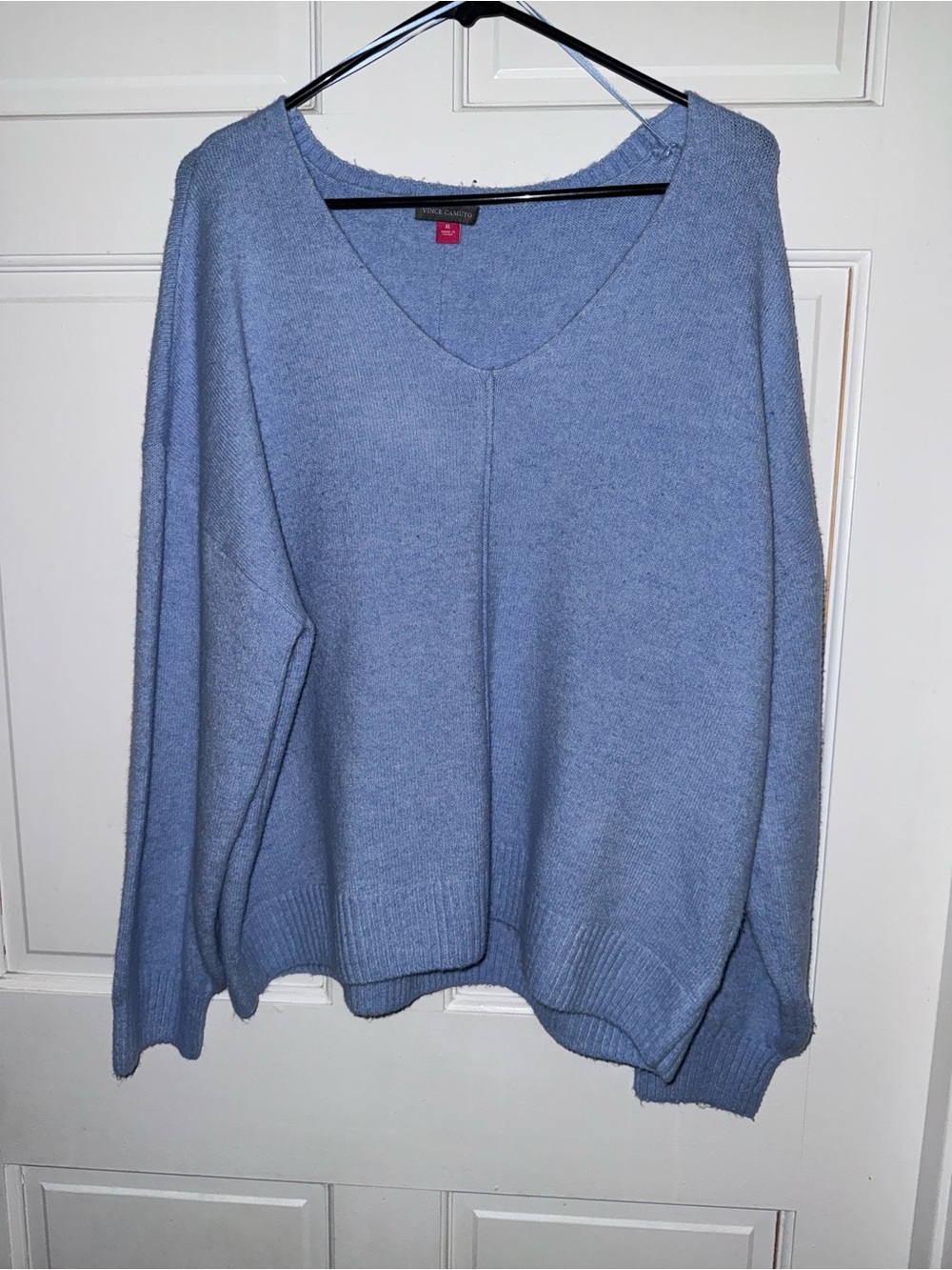 Vince Camuto Dusty Blue V-Neck Sweater